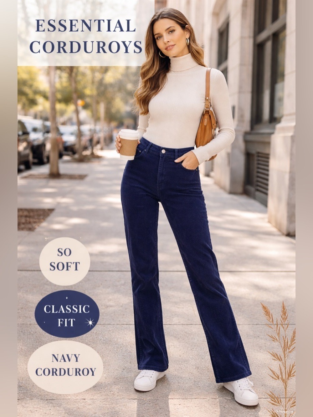 Jeanology Navy Blue Corduroy Pants | Size 6 |